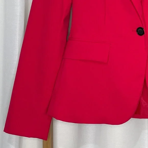 SOLD Zara Pink Relaxed Straight Blazer Jacket Size 4-6 - Picture 6 of 10